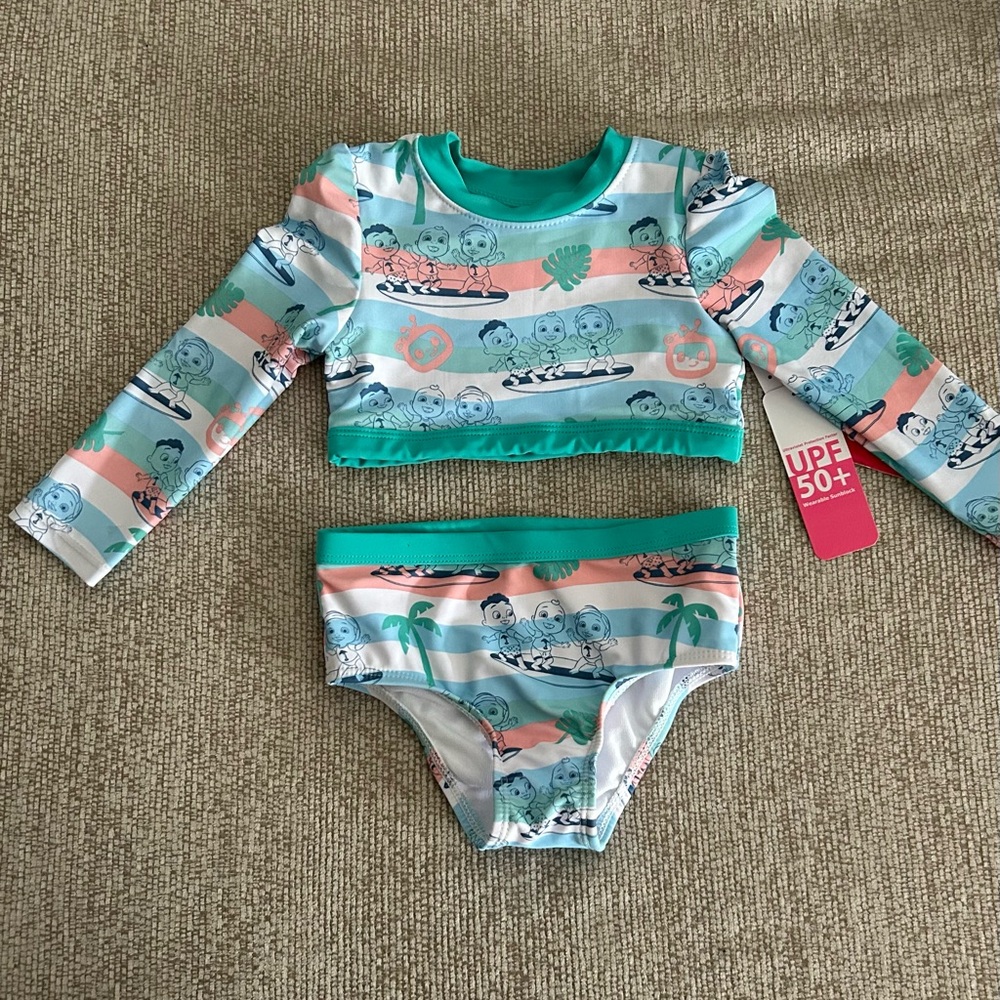 CoComelon 2 Piece Swimsuit SPF 50+ Size 18 Months